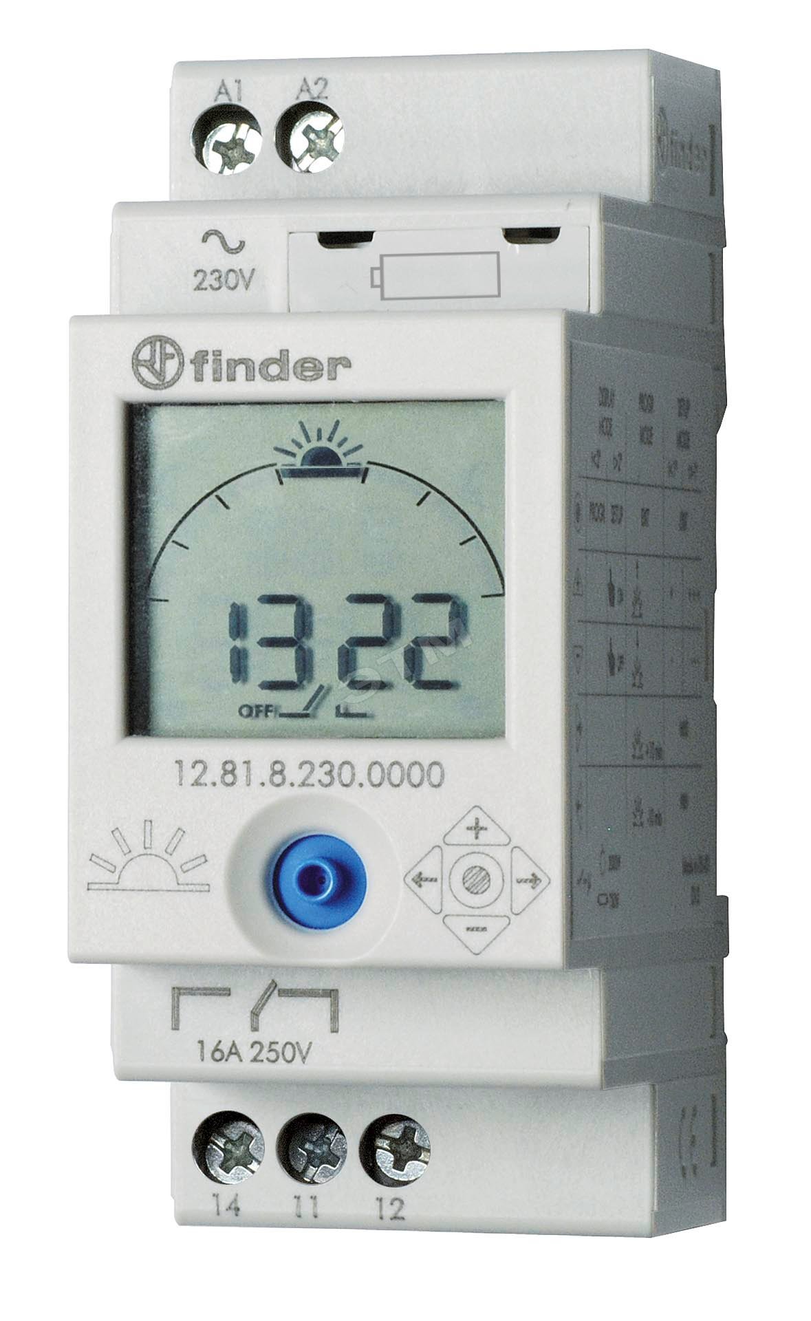 Изображение товара Реле времени цифровое ASTRO, монтаж на рейку 35мм, 1СO 16A, питание 110…230B AC/DC, ширина 35мм, степень защиты IP20 (шт)