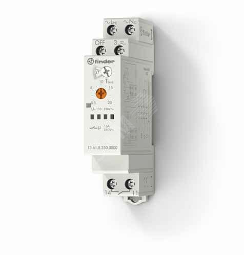 Изображение товара Реле модульное электронное мультифункциональное шаговое/моностабильное со сбросом, 1NO 16A, питание 230В АC, ширина 17.5мм, степень защиты IP20 (шт)