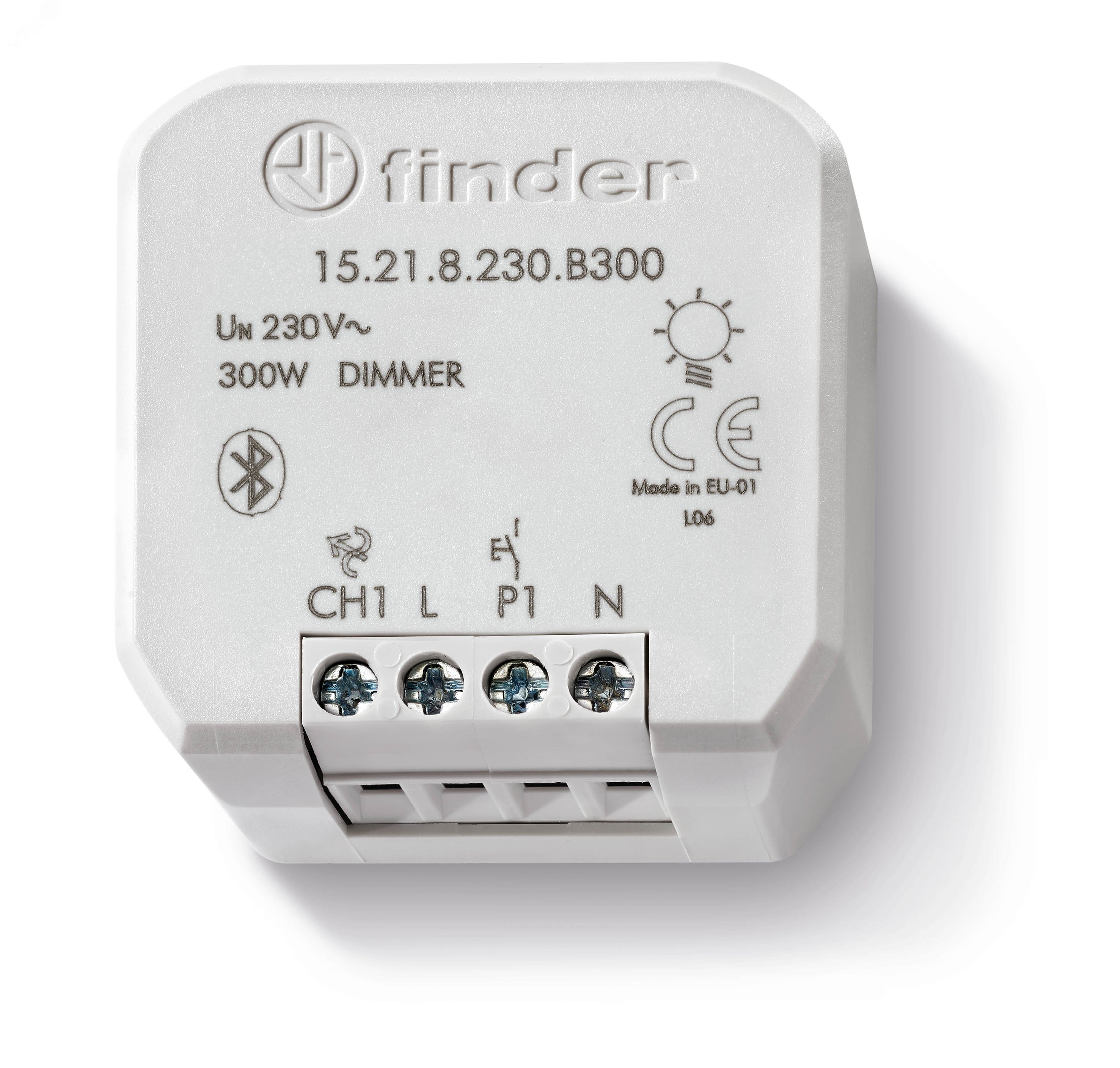 Диммер электронный, 300Вт, питание 230В АC, монтаж в коробке, степень защиты IP20, BLE- Yesly 15.21.8.230.B300 FINDER