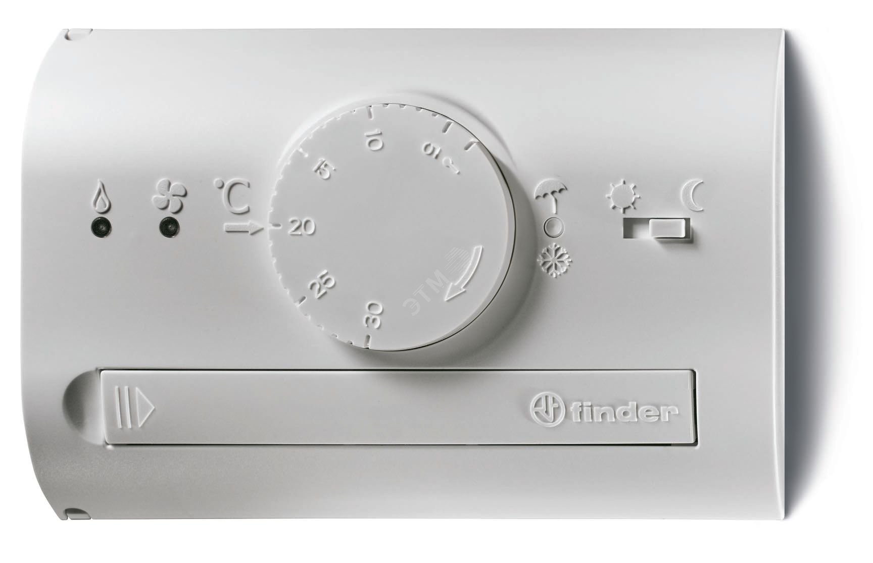 Изображение товара Комнатный настенный термостат, электронный, ВКЛ/ВЫКЛ/ЛЕТО/ЗИМА (Белый цвет) (шт)