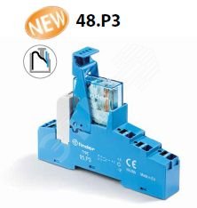 Модуль интерфейсный сборка 40.31.7.012.0000 + 99.02.9.024.99 + 95.P3SMA, электромеханическое реле, 1CO 10A, контакты AgNi, питание 12В DC чувствительный, IP20, безвинтовые клеммы Push-in, металлическая клипса, LED + диод