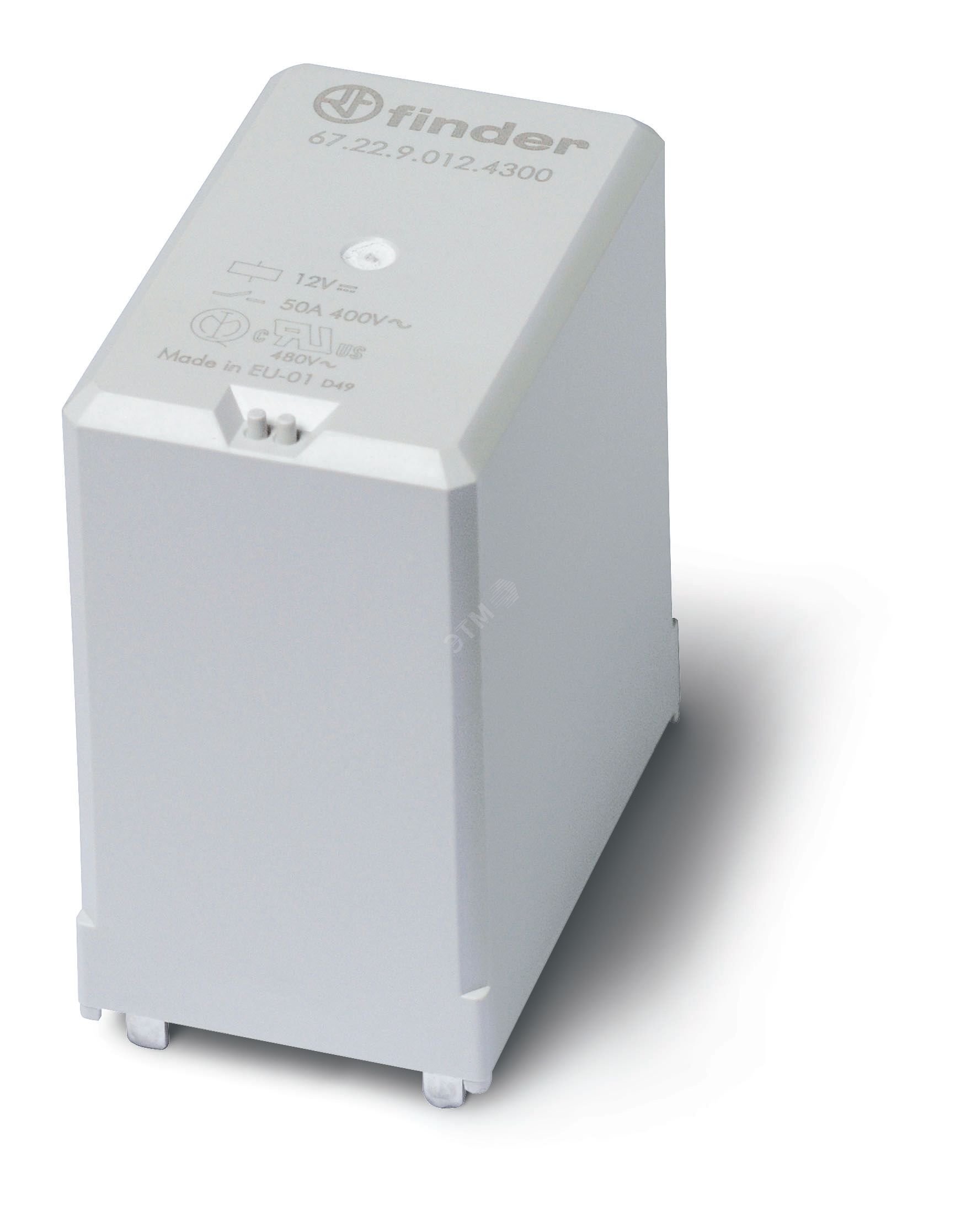 Изображение товара Реле силовое электромеханическое, монтаж на печатную плату, 2NO 50A, контакты AgSnO2 (зазор 3 мм), катушка 12В DC, степень защиты RTII, опции: нет (шт)