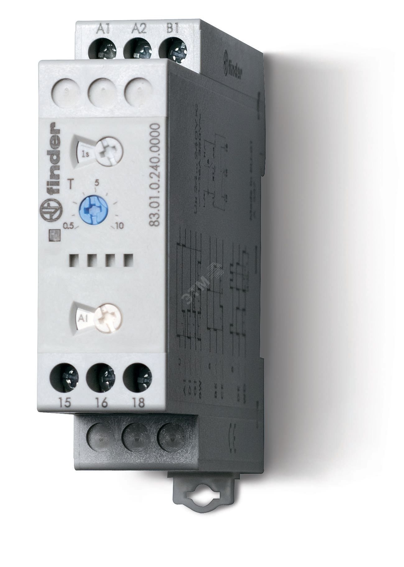 Изображение товара Таймер модульный мультифункциональные (AI, DI, SW, BE, CE, DE, WD), питание 24.240В АС/DC, 1CO 16A, ширина 22.5мм, регулировка времени 0.05с…10дней, степень защиты IP20 (шт)