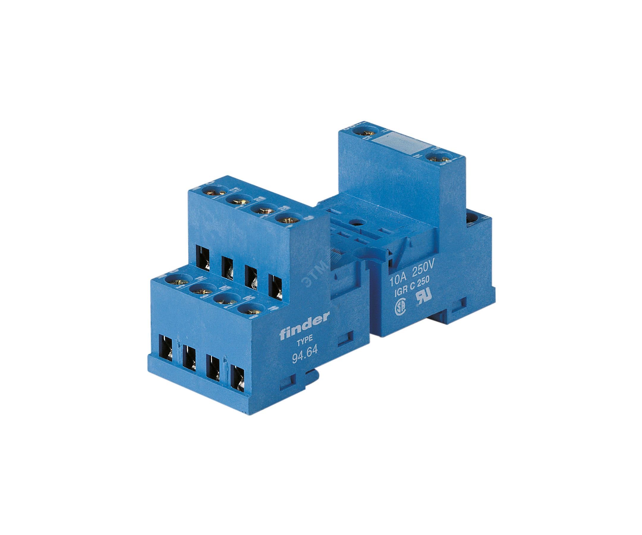 Розетка с винтовыми клеммами с зажимной клетью для реле 55.32, 55.34, таймера 85.02, 85.04