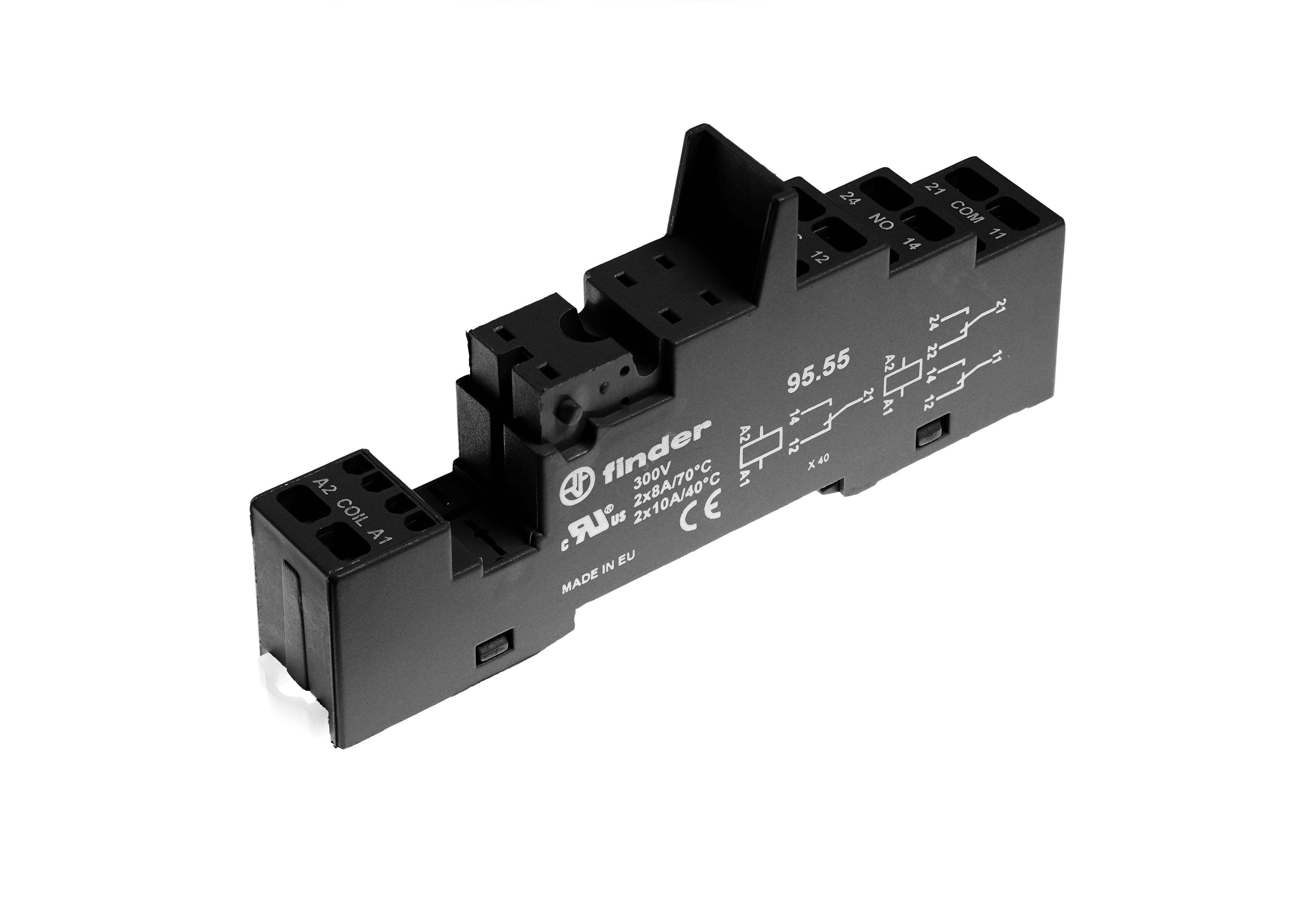 Розетка с безвинтовыми клеммами пружинный зажим для реле 40.51, 40.52, 40.61, 40.62, применяются модули 99.02, 86.30