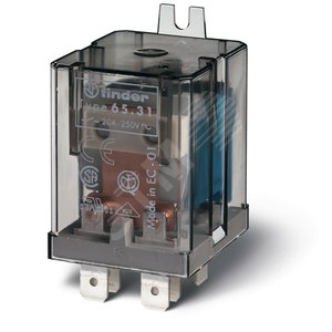 Изображение товара Реле силовое электромеханическое, монтаж в наконечники Faston 250 (6.3x0.8мм), 1NO+1NC 20A, контакты AgCdO, катушка 24В DC, степень защиты RTI, монтажный фланец, опции: нет (шт)