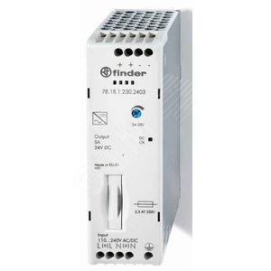 Изображение товара Источник питания импульсный, вход 120...240В AC/220В DC, выход 24В DC, 120Вт, компактный, степень защиты IP20 (шт)