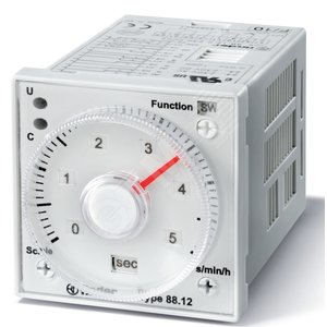 Таймер 1-функциональный (LI) монтаж на панель или в розетку 8-штырьковый разъем питание 12-240В АС/DC 2CO 5A регулировка времени 0.05с-100ч IP40