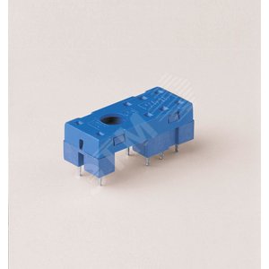 Розетка для монтажа на плате для реле 41.52, 41.61, 41.81, в комплекте пластиковая клипса 095.42, версия: синий цвет