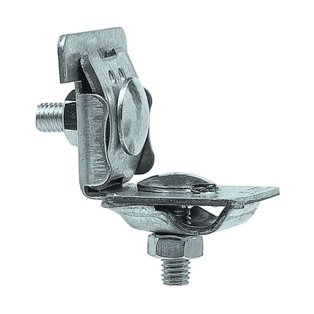 Держатель проводника круглого 6-10 мм для фальца 0.7-8 мм, оцинк. стандартный болт 25мм