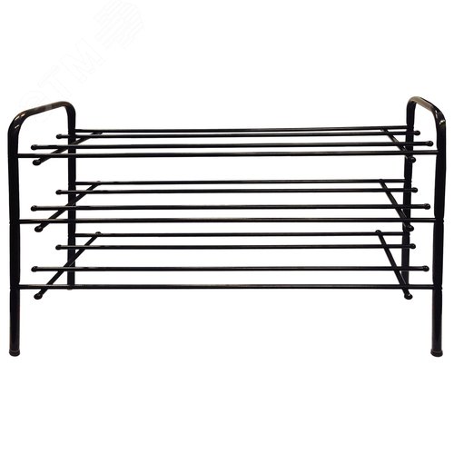 Изображение товара Полка для обуви ПО-3/70 (ш700 х г265 х в540 мм), 3 полки, металл чёрный (упак)