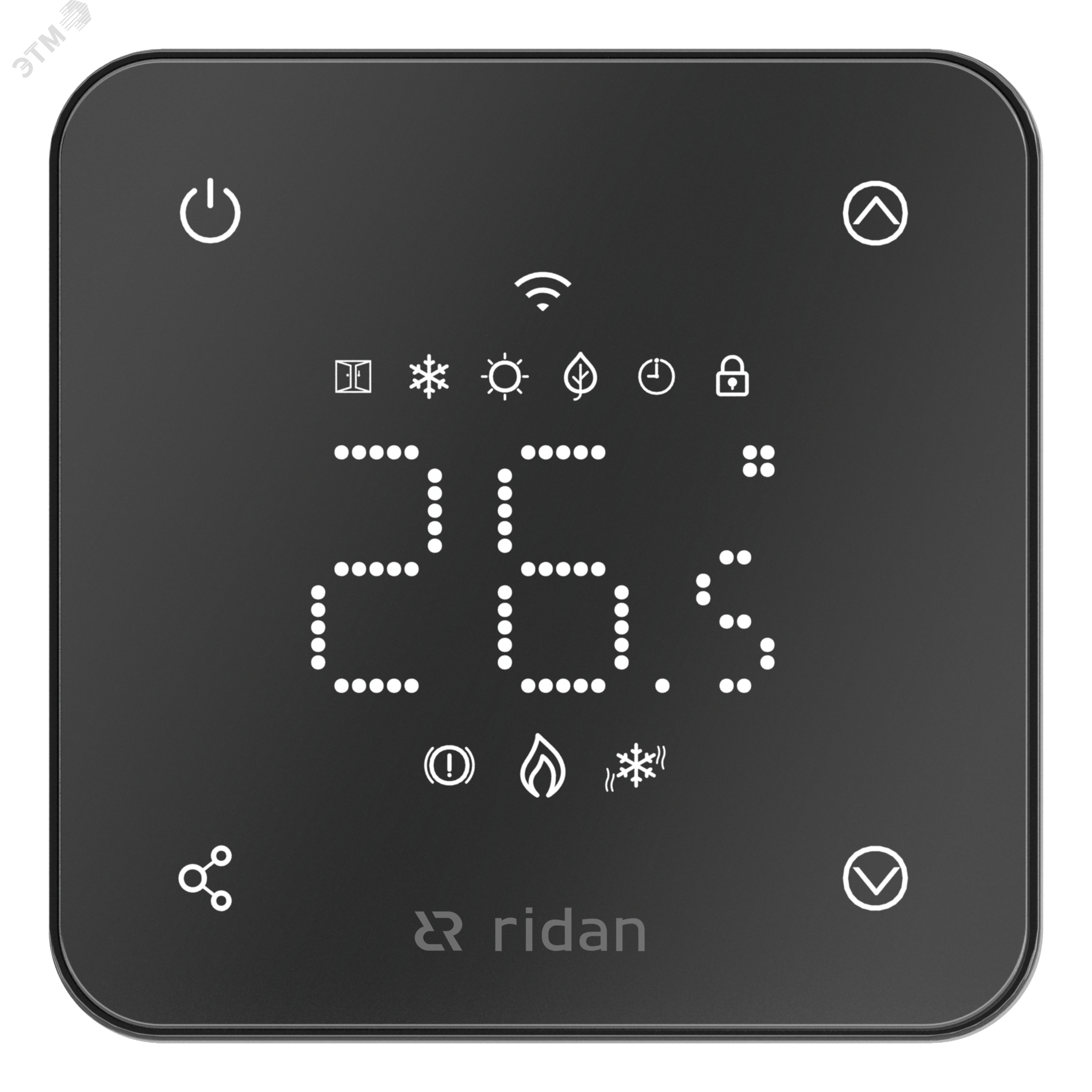 Изображение товара Термостат Rsmart-FB с Wi-Fi, сенсорный и встраиваемый, черный