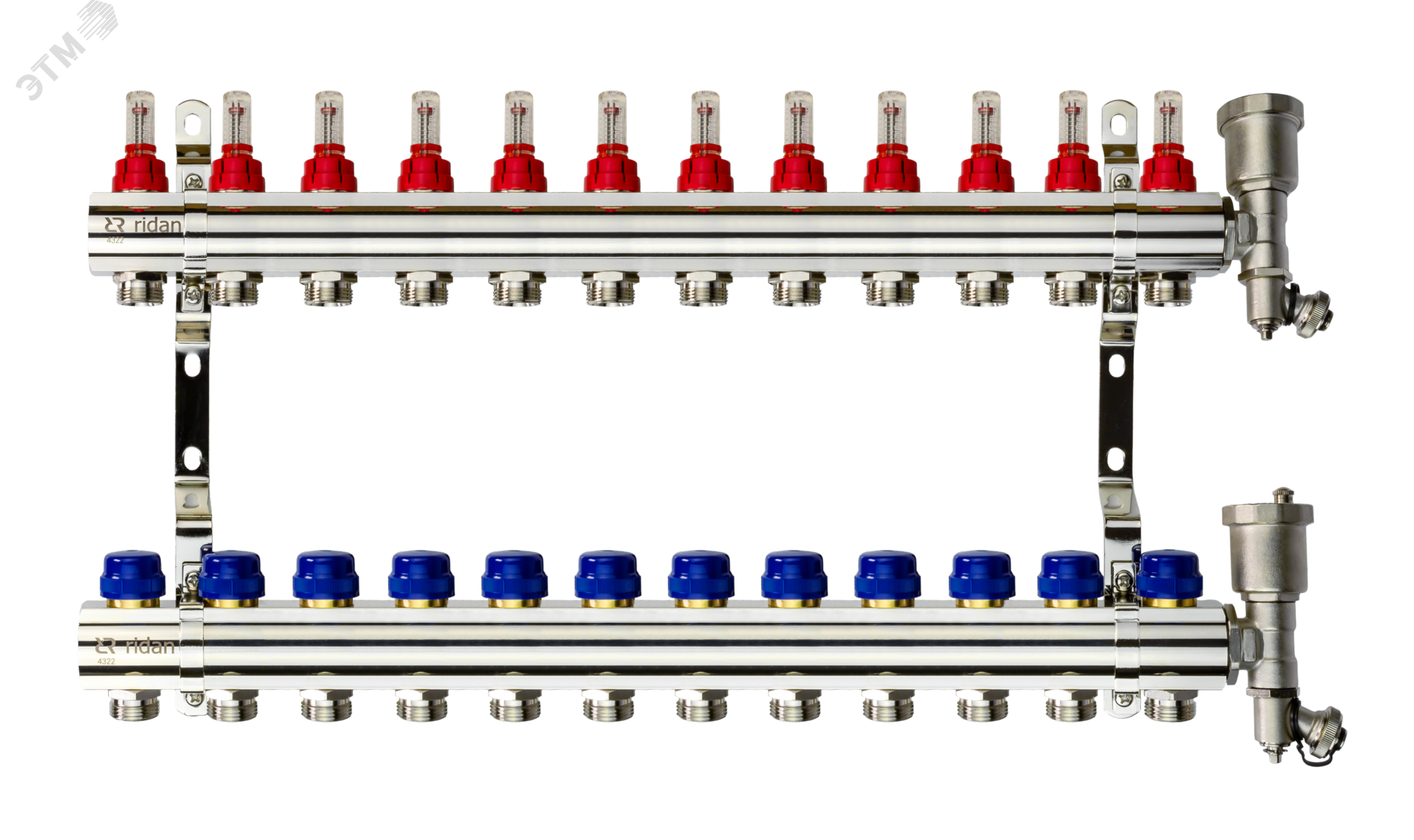 Изображение товара Коллекторная группа FHF-12RF set 12 контуров с расходомерами