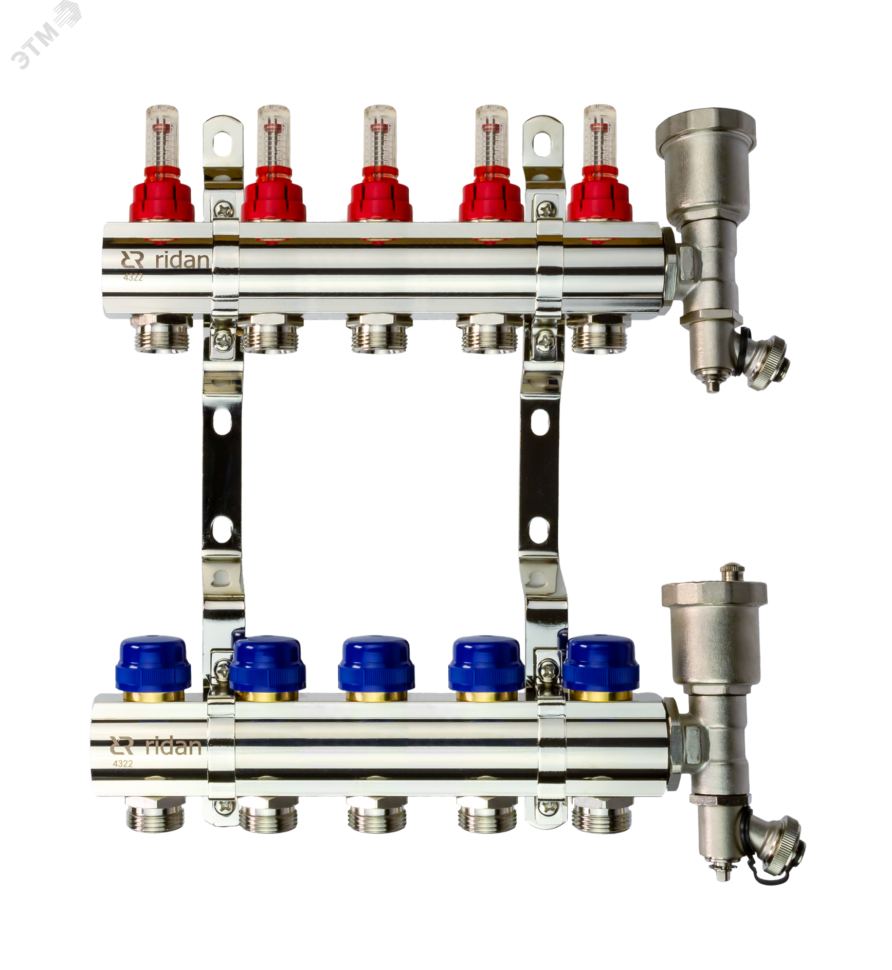 Изображение товара Коллекторная группа FHF-5RF с расходомерами и кронштейнами