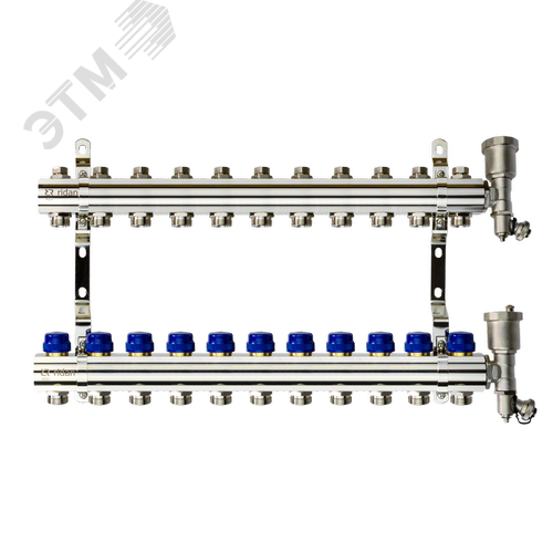 Изображение товара Коллекторная группа FHF-11R set 11 контуров 1'x3/4' c воздухоотводчиками и кронштейнами (шт)