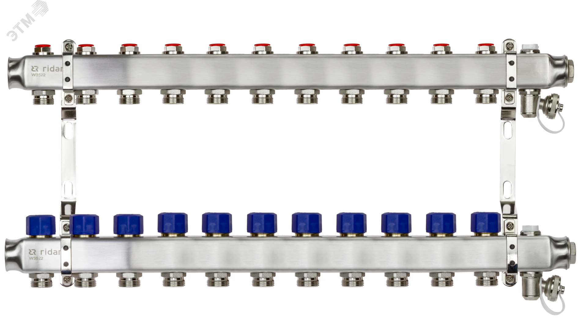Изображение товара Распределительный коллектор из нержавеющей стали SSM-11R 11 контуров 3/4'' с клапанами