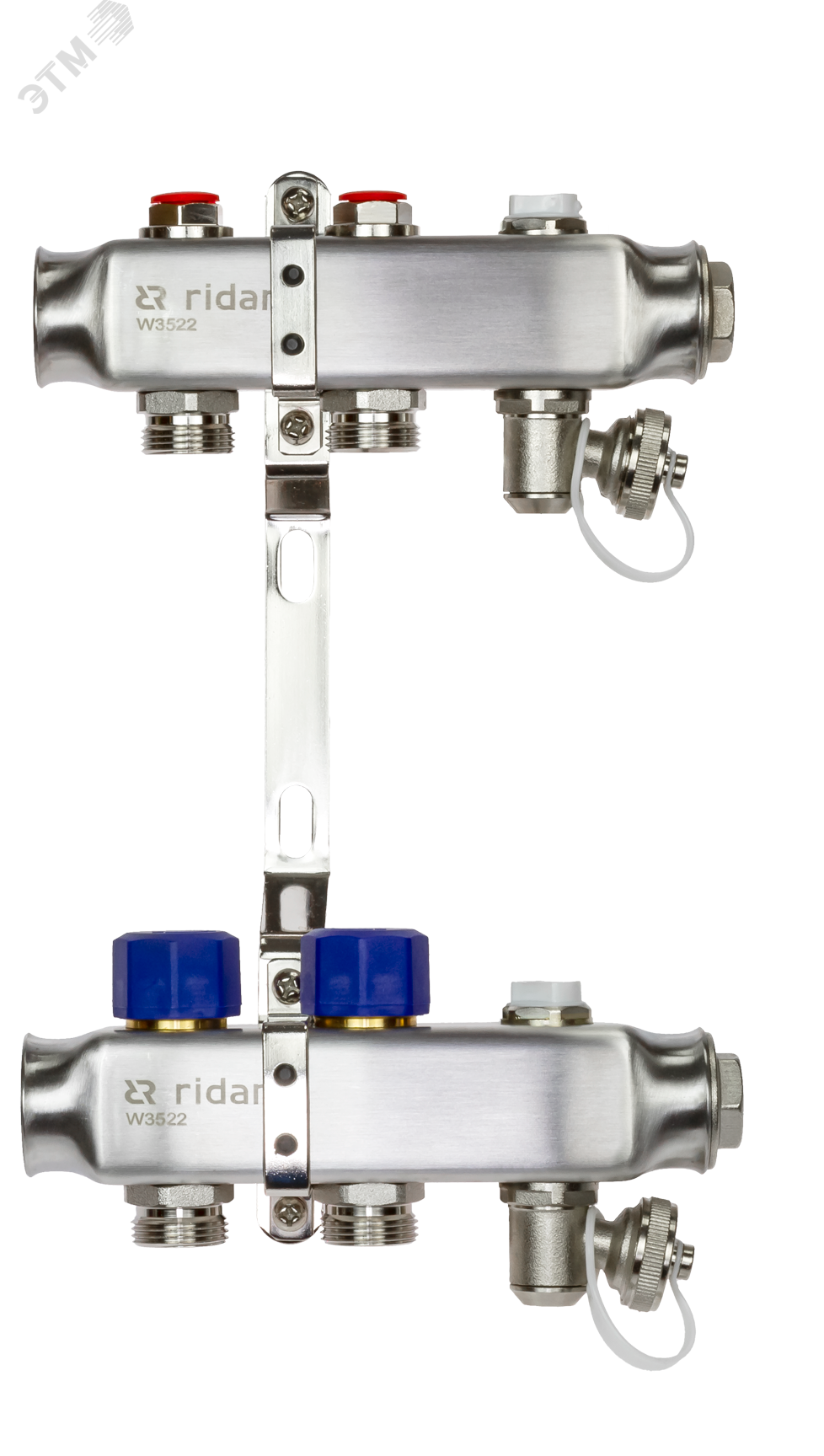 Изображение товара Коллекторная группа SSM-2R set 2 контура 1'X3/4' с термостатическими клапанами и кронштейнами (шт)
