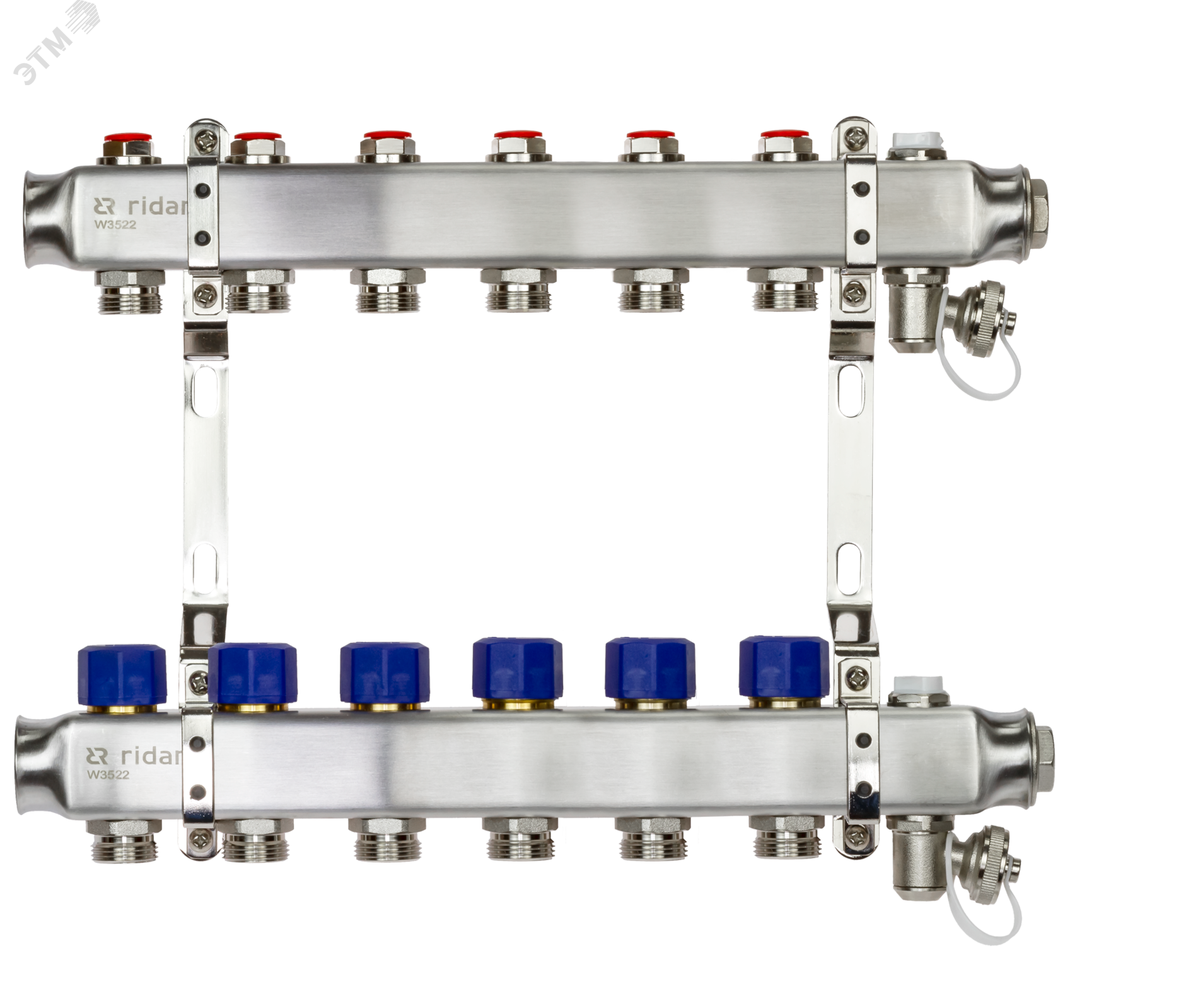 Изображение товара Коллекторная группа SSM-6R set 1'X3/4' с термостатическими клапанами