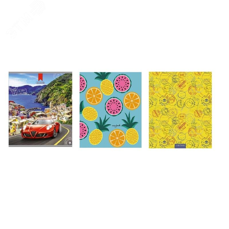 Изображение товара Тетрадь общая Апплика Штампы А5 96 листов в линейку на скрепке (шт)