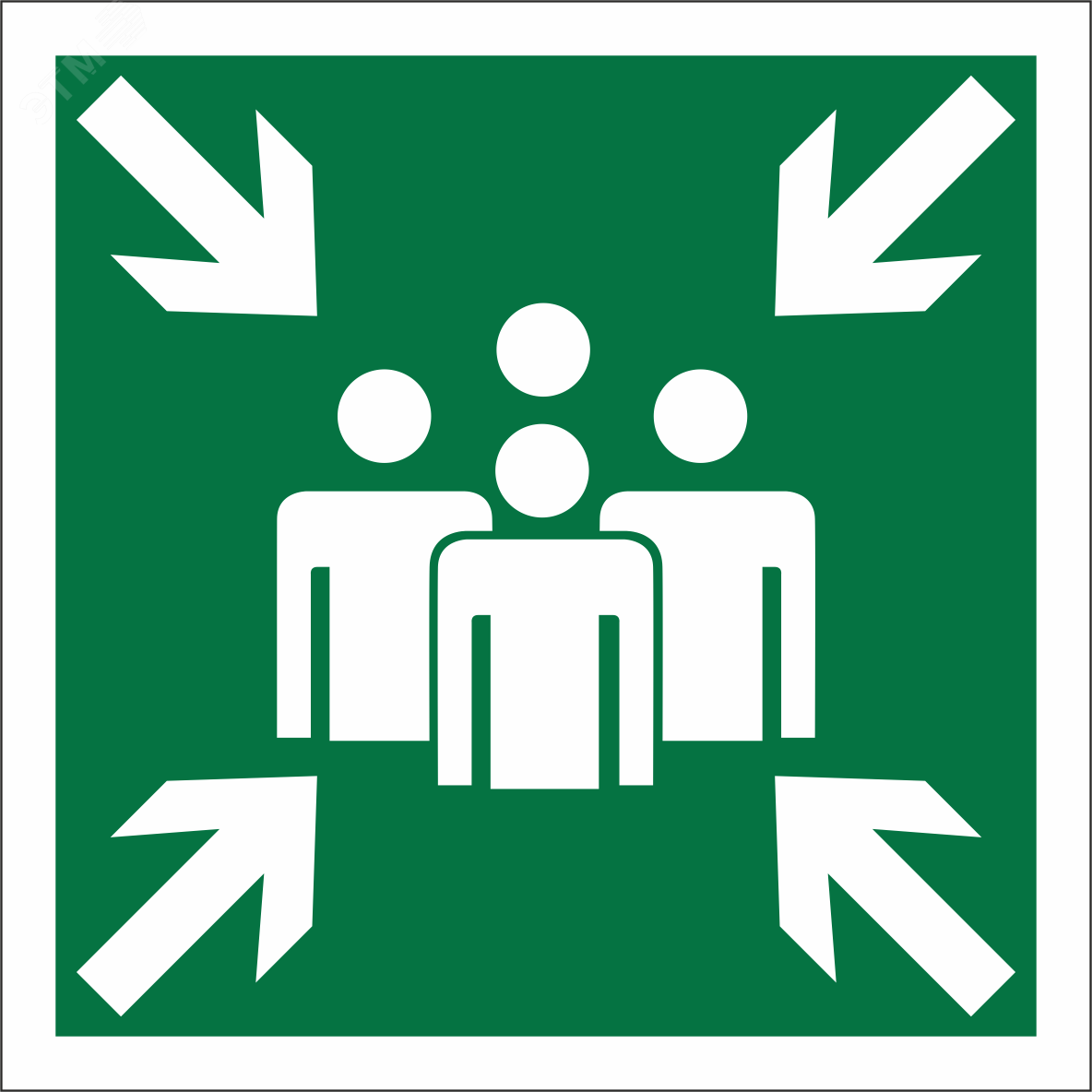 Изображение товара Знак безопасности BL-1515.E21 Пункт сбора, усиленный влагостойкий указатель