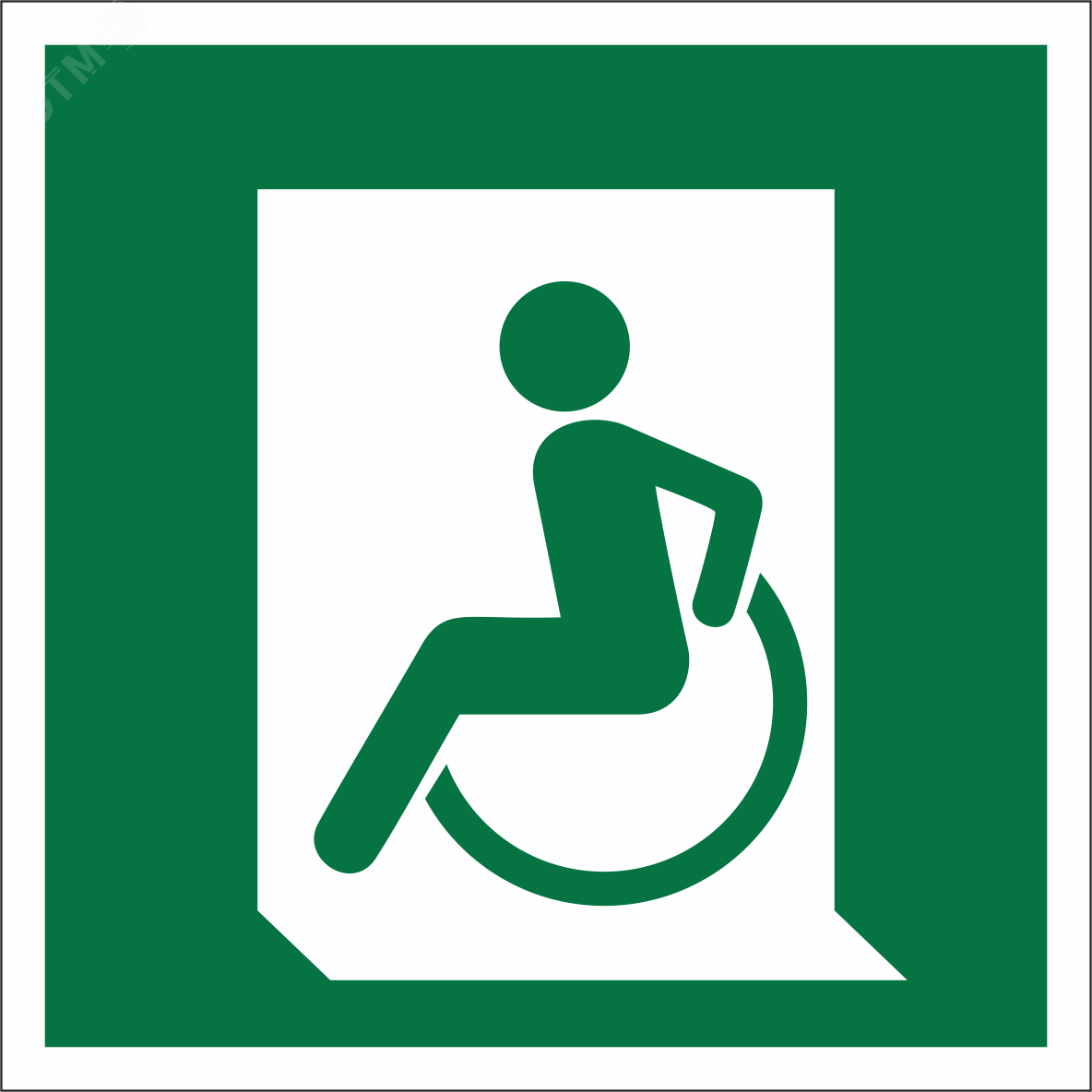 Изображение товара Знак безопасности BL-1515.E60-01 Выход для МГН (левосторонний)