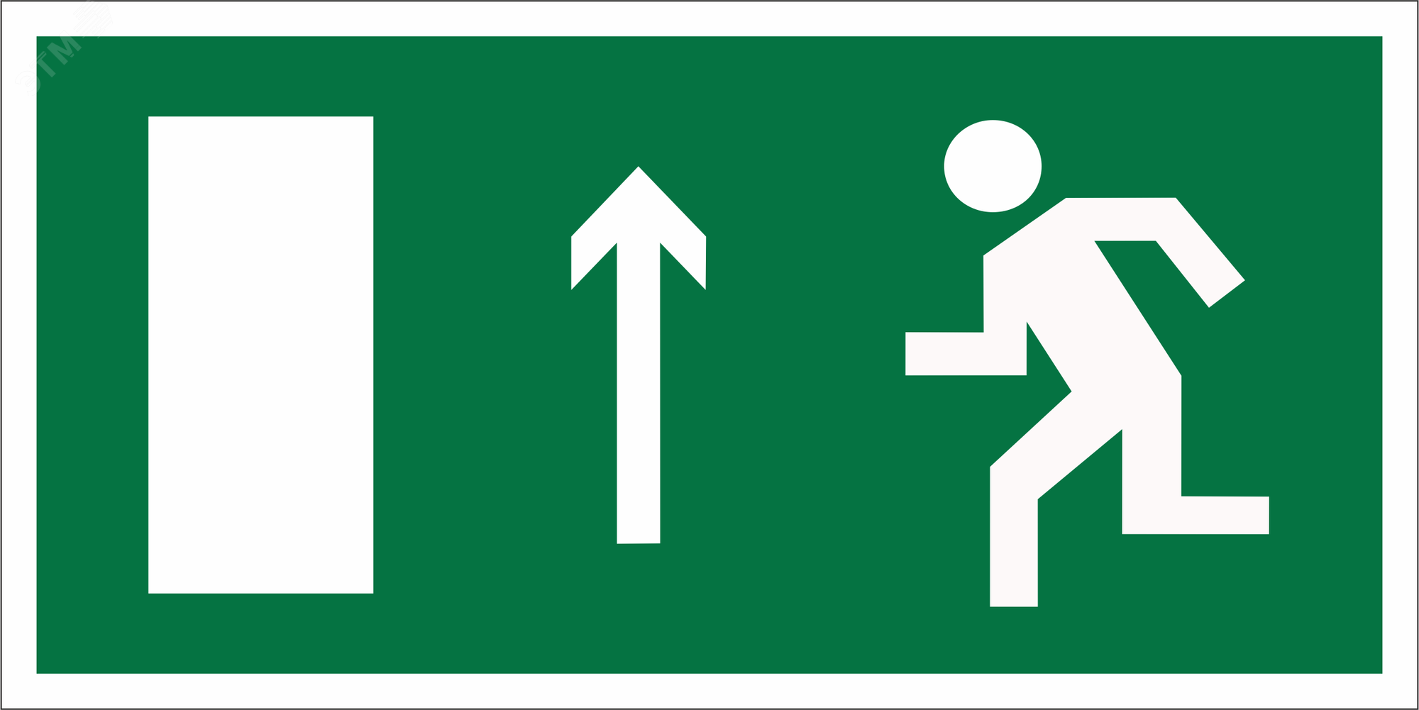 Изображение товара Знак безопасности NPU-2714.E12''Напр. к эвакуационному выходу прямо (лев.)'' (шт)