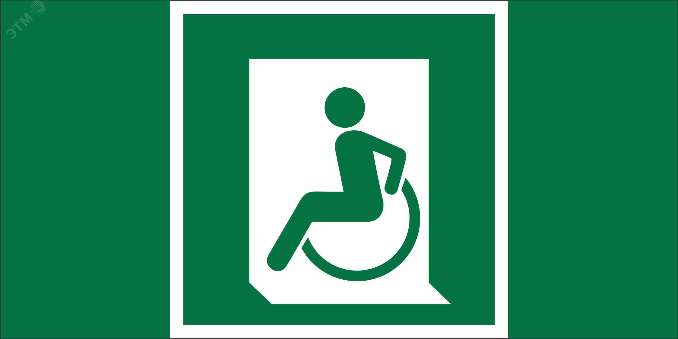 Изображение товара Знак безопасности BL-3517.E60-01 с внутренней подсветкой, левосторонний 35 м