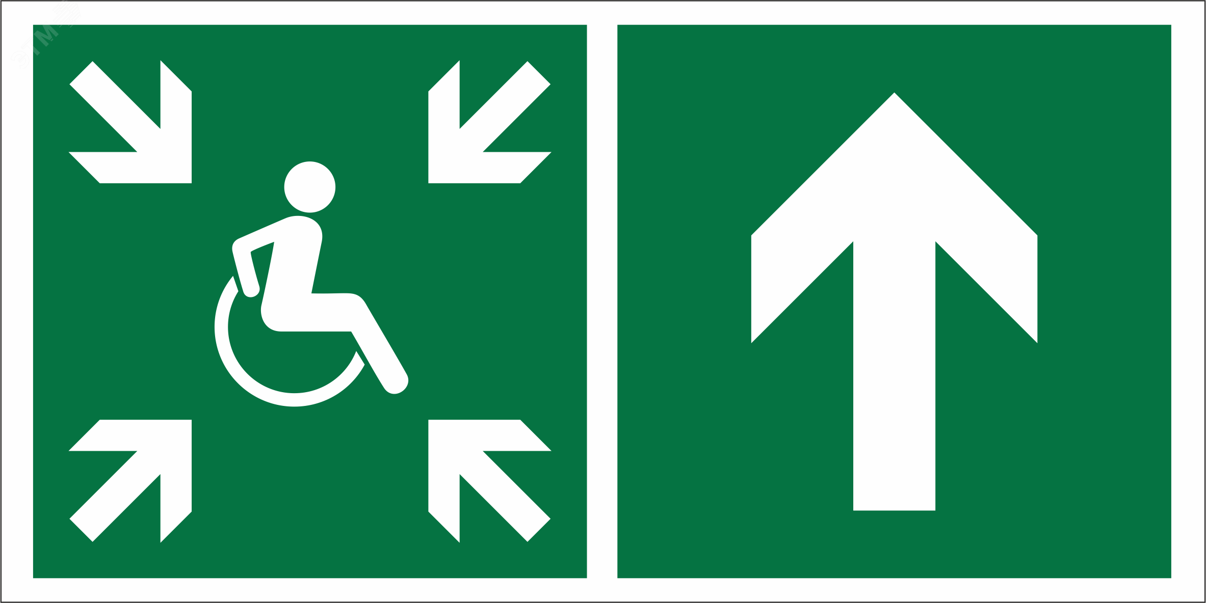 Изображение товара Знак безопасности BL-3015B с подсветкой для безопасных зон