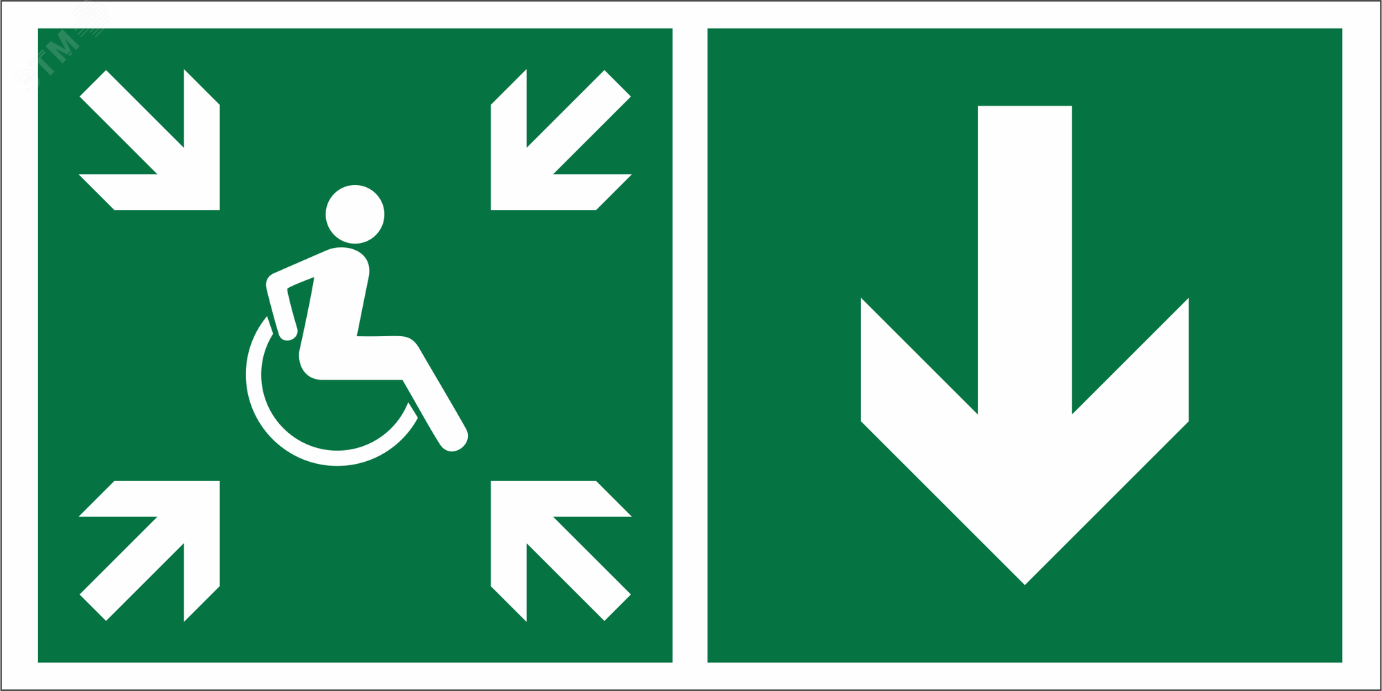 Изображение товара Знак безопасности серии BL-2010B с внутренней подсветкой и монтажом на скотч 200х100 мм