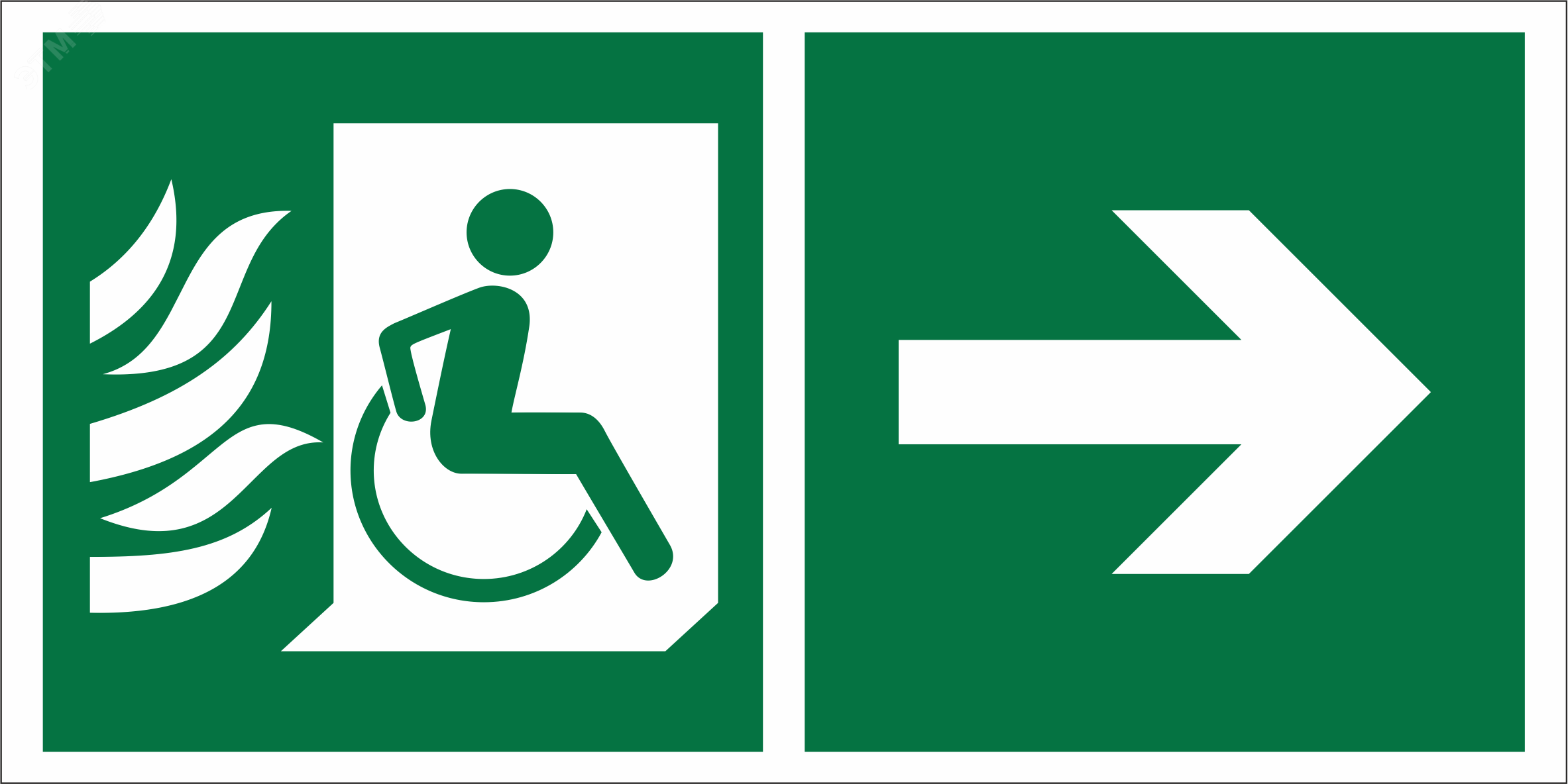 Изображение товара Знак безопасности BL-3015B Эвакуационные пути для инвалидов