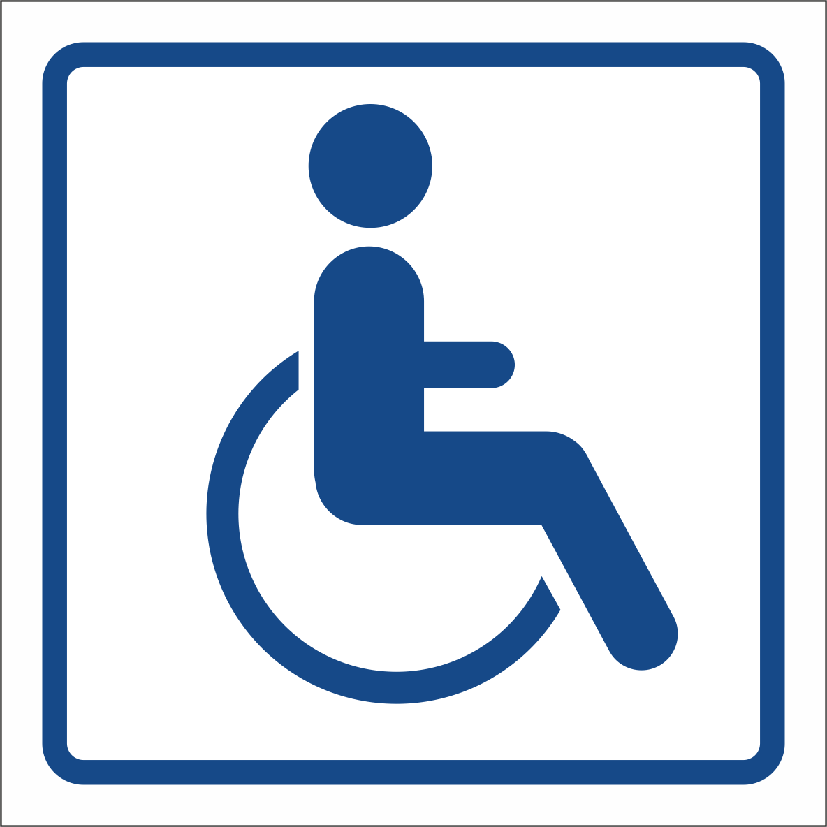 Знак безопасности NPU-2424.D01''Символ доступ. для инвалидов''