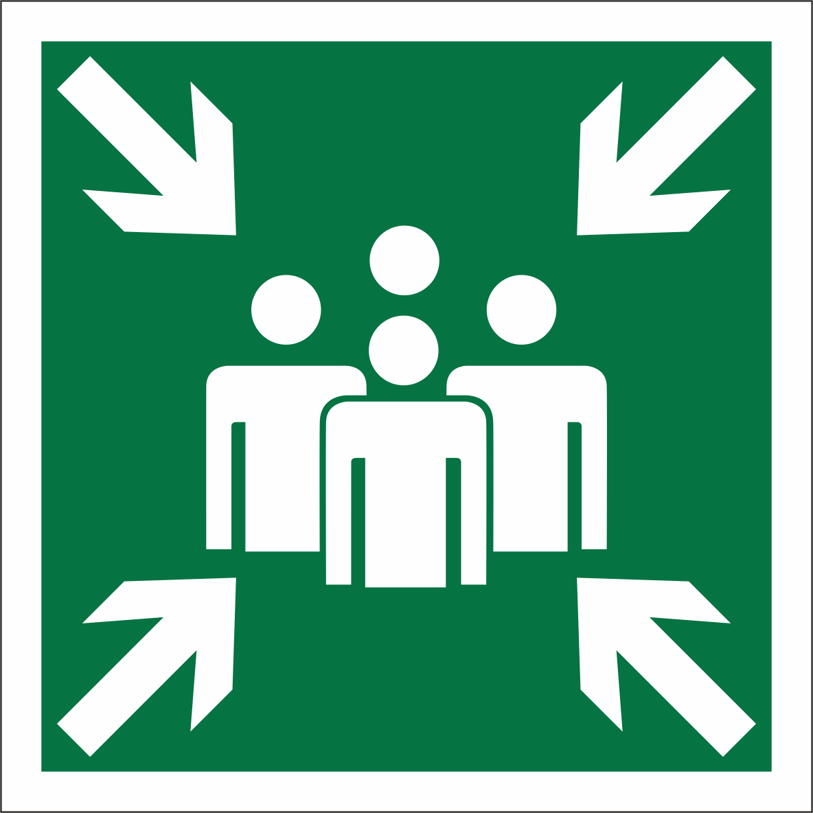 Знак безопасности NPU-2424.E21''Пункт (место) сбора''