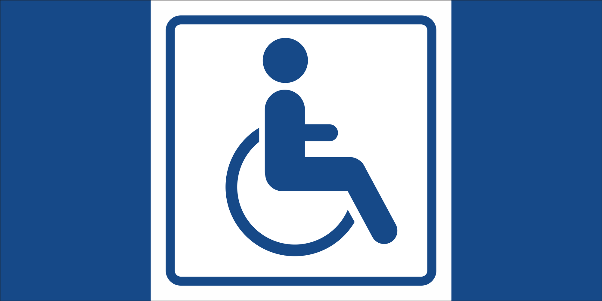 Знак безопасности BL-2915B.D01''Символ доступ. для инвалидов''