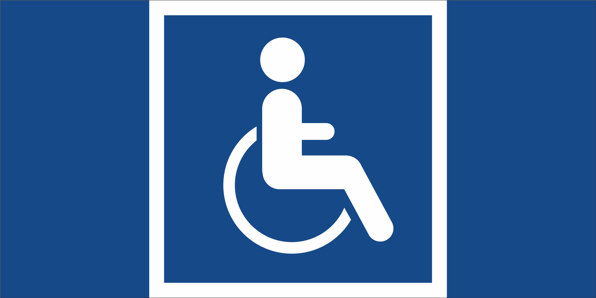 Знак безопасности BL-3015B.D02''Символы доступ. для инвалидов всех категорий''