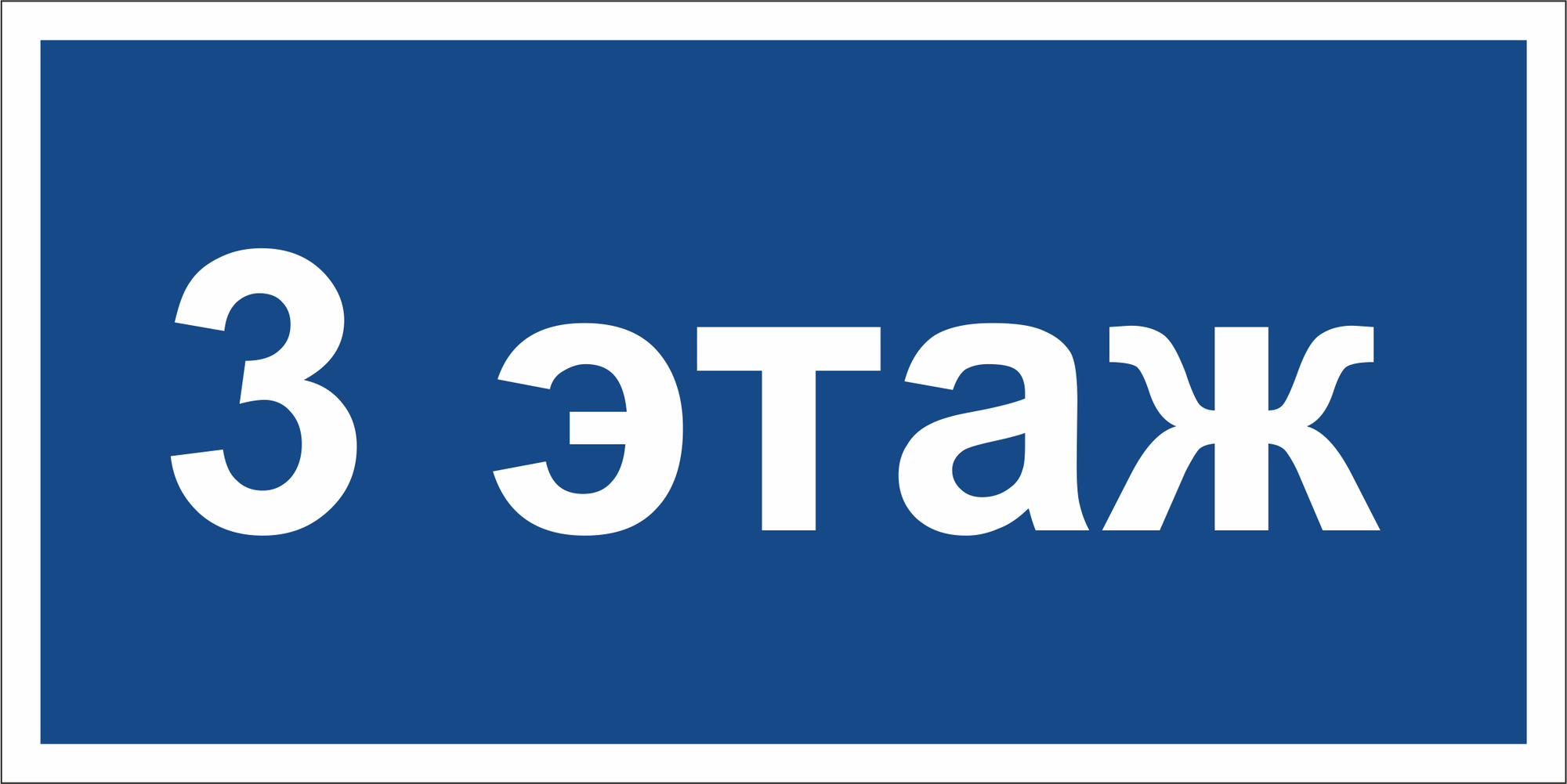 Знак безопасности BL-2010B.D23''3 этаж''