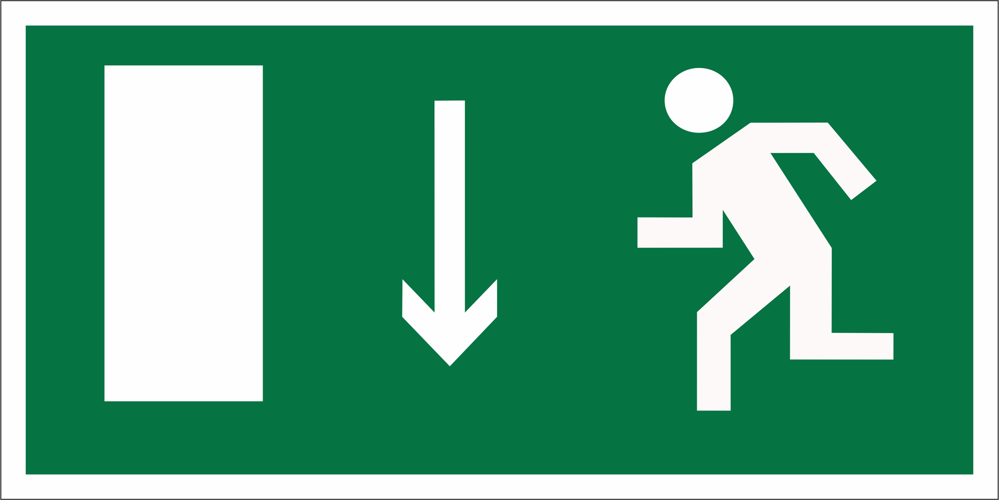 Знак безопасности NPU-2714.E10''Указ. двери эвакуационного выхода (лев.)''