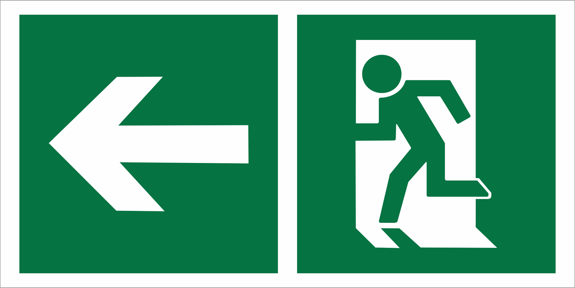 Знак безопасности BL-3015.E32''Напр. к эвакуационному выходу налево''