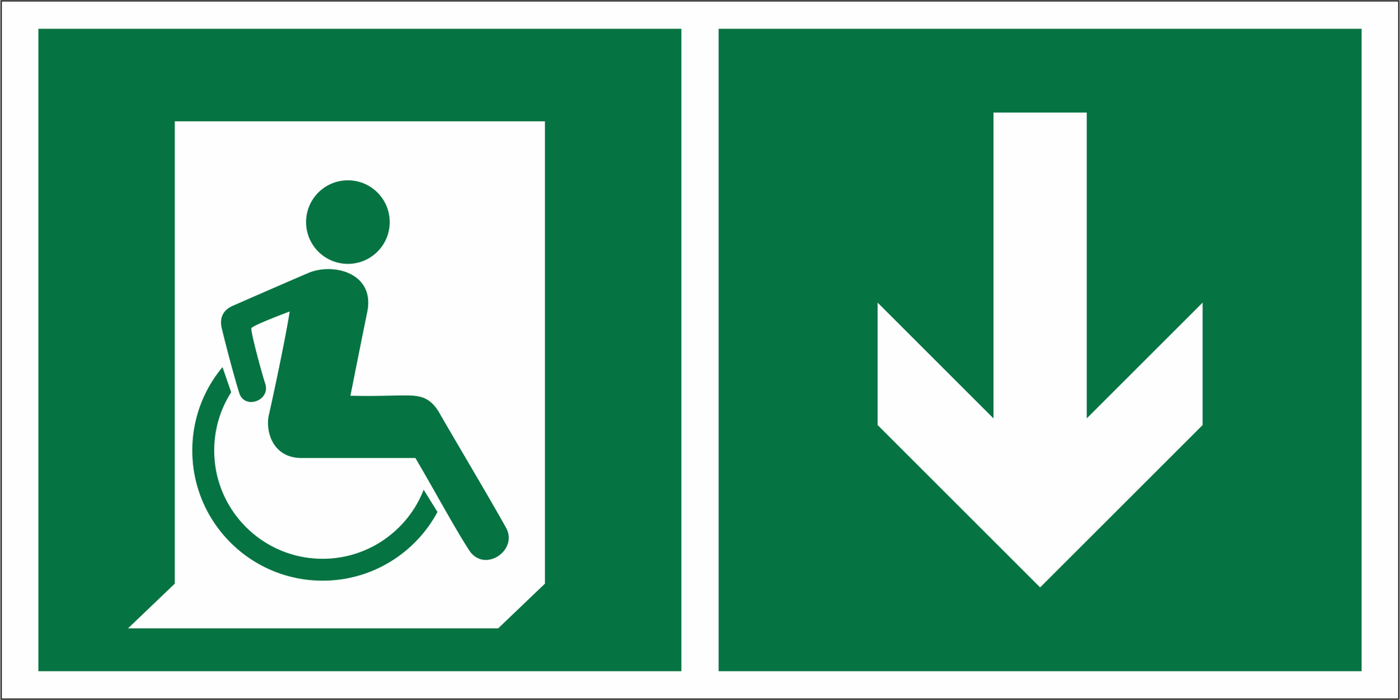 Знак безопасности BL-2010B.E70''Указ. двери эвакуац. выхода (прав.) для МГН''