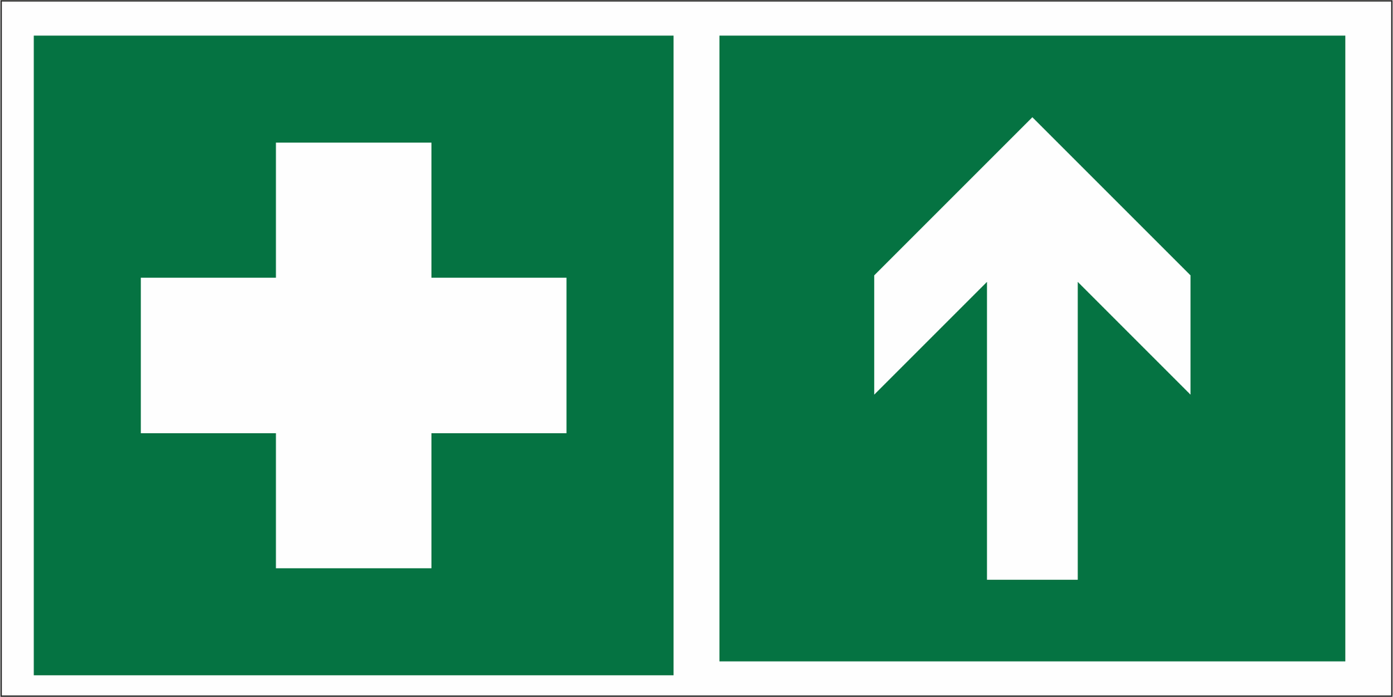 Знак безопасности BL-3517.EC16''Аптечка первой медицинской помощи прямо''