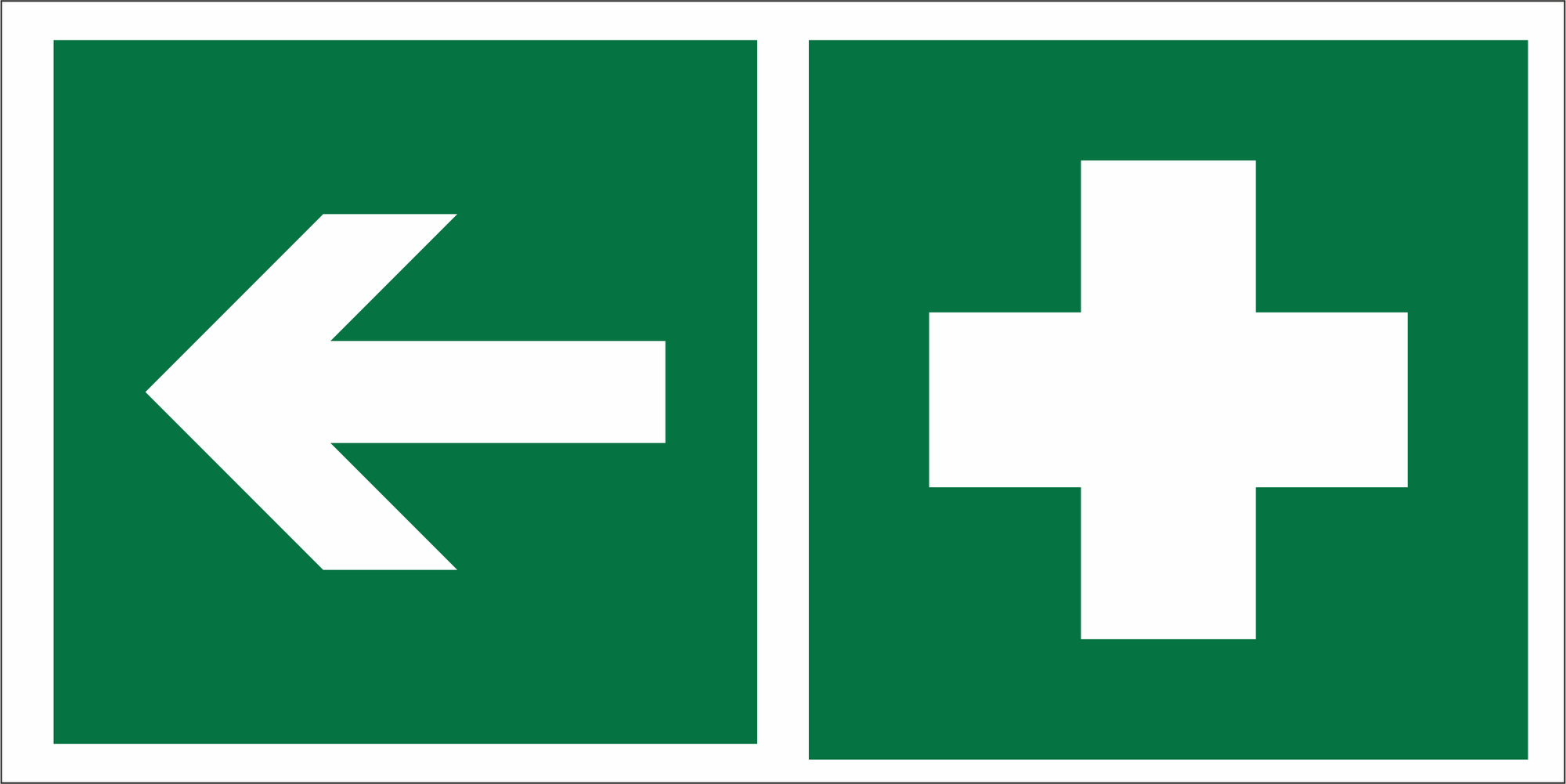 Знак безопасности BL-3517.EC18''Аптечка первой медицинской помощи налево''