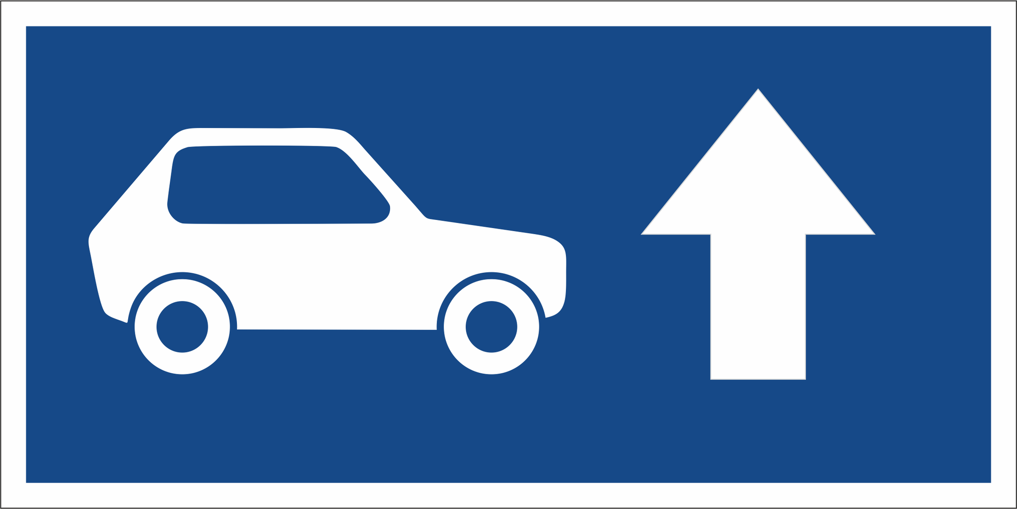 Знак безопасности BL-3015B.N21''Указатель движения автомобилей прямо''