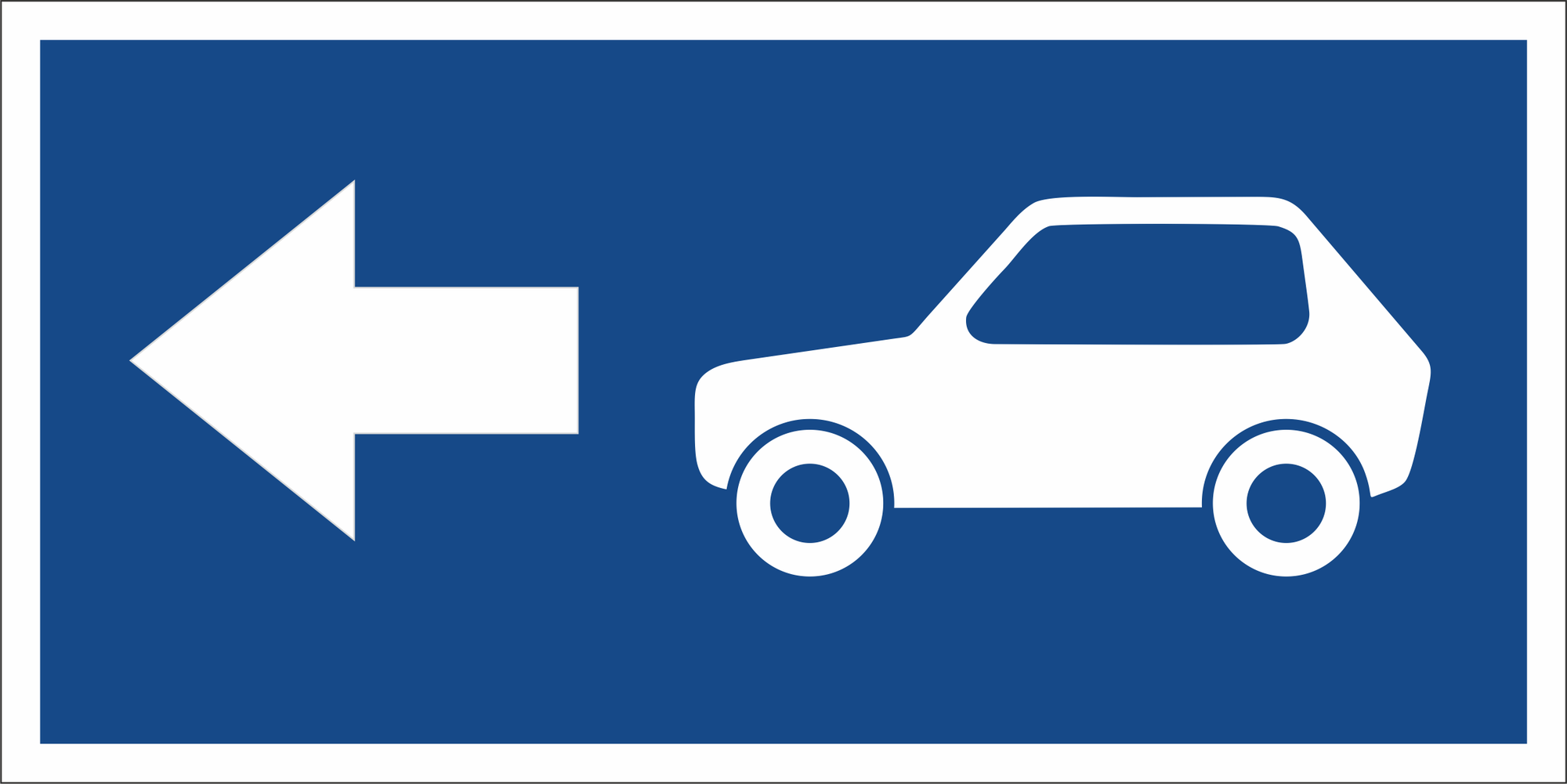 Знак безопасности BL-3015B.N23''Указатель движения автомобилей налево''