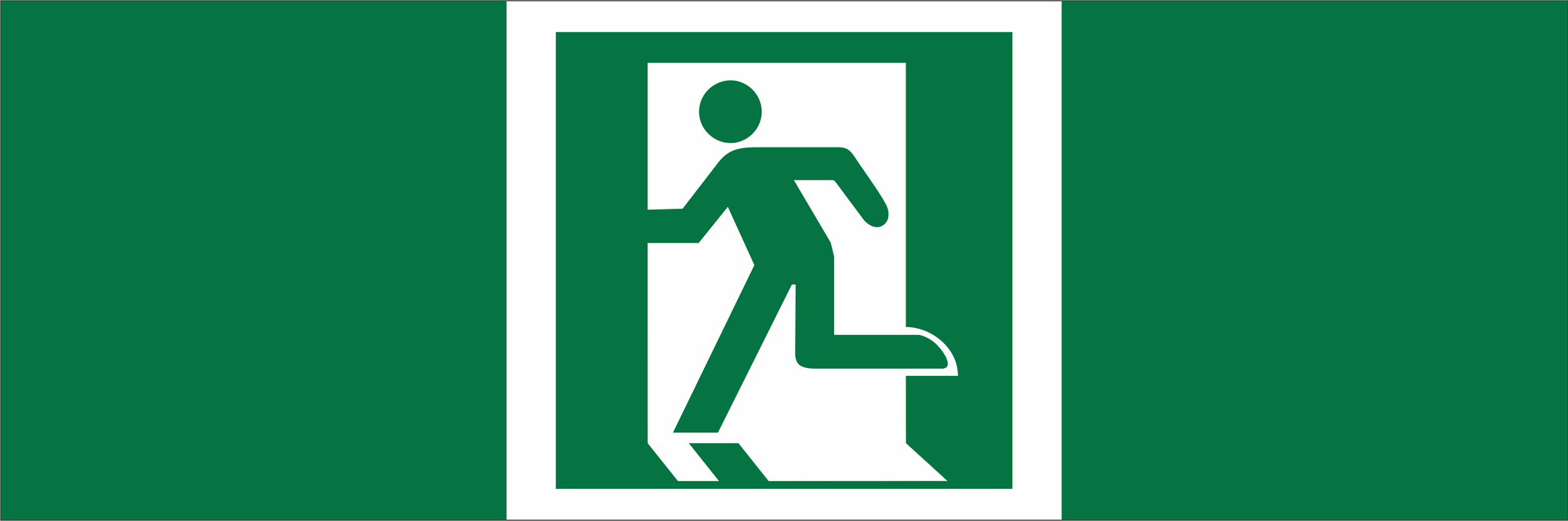 Знак безопасности NPU-3311.E01-01''Выход здесь (лев.)''