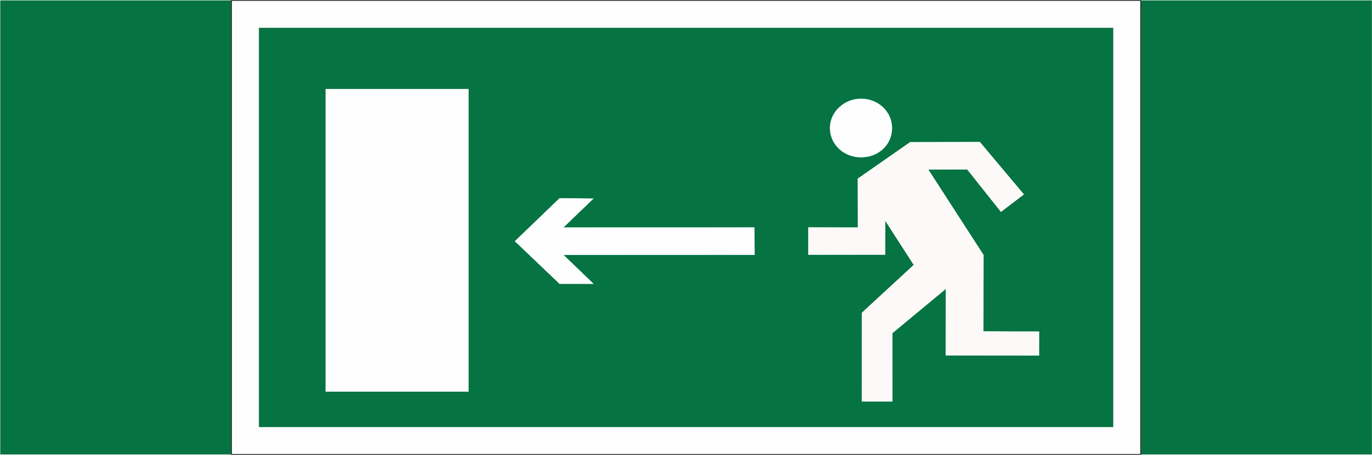 Знак безопасности NPU-3413.E04''Напр. к эвакуационному выходу налево''