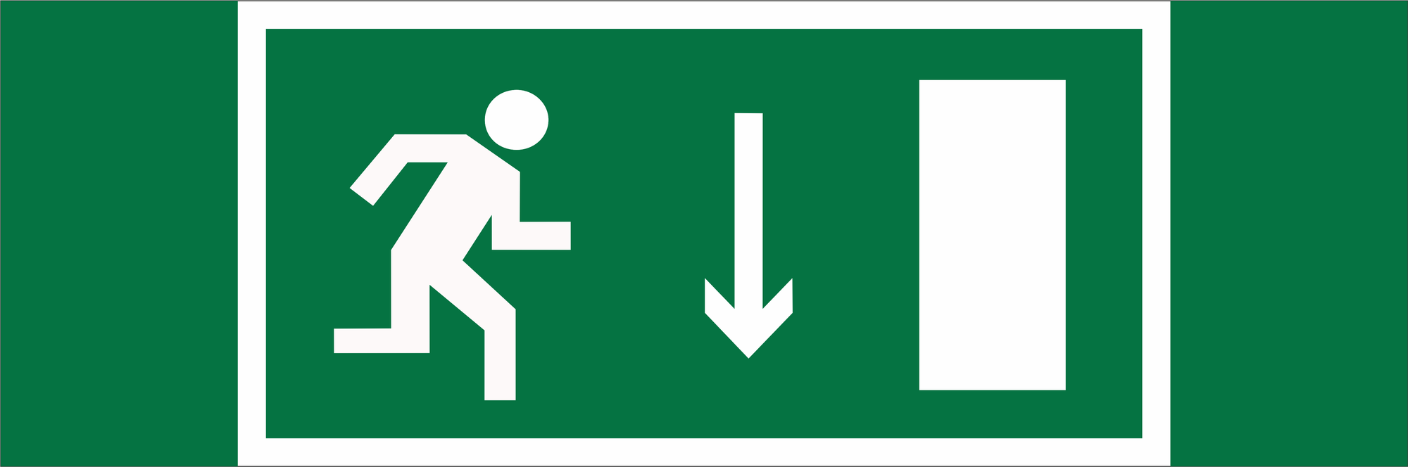 Знак безопасности NPU-3413.E09''Указ. двери эвакуац. выхода (прав.)''