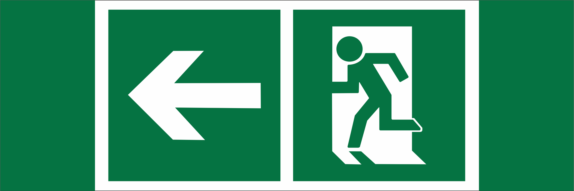 Знак безопасности NPU-3311.E32''Напр. к эвакуационному выходу налево''