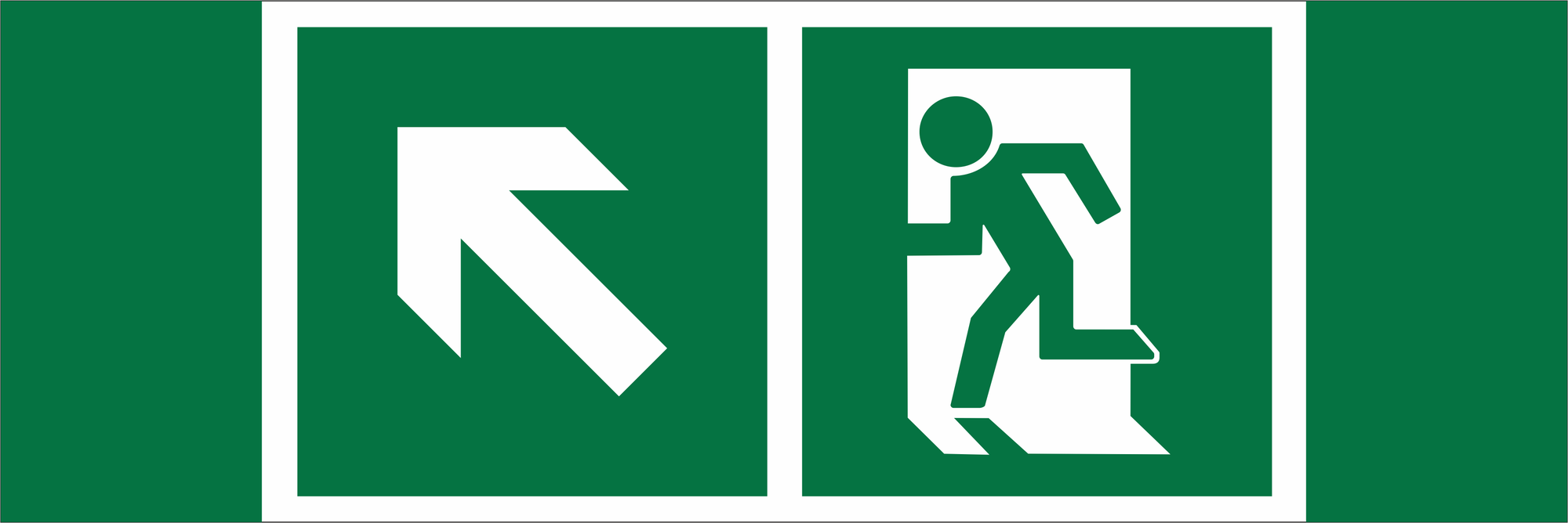 Знак безопасности NPU-3311.E34''Напр. к эвакуационному выходу налево вверх''