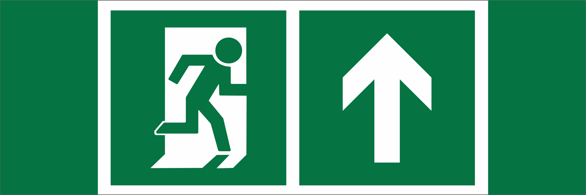 Знак безопасности NPU-3413.E38''Напр. к эвакуационному выходу прямо''