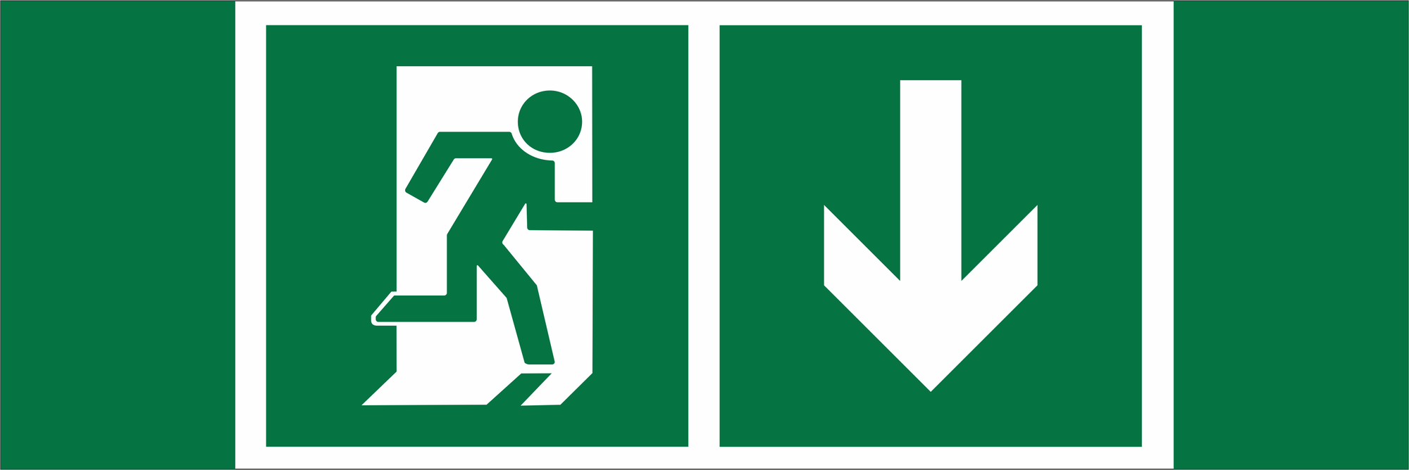 Знак безопасности NPU-3413.E39''Указ. двери эвакуац. выхода (прав.)''