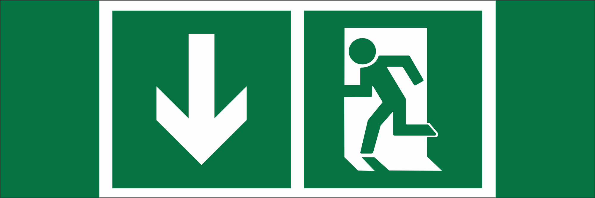 Знак безопасности NPU-3413.E40''Указ. двери эвакуац. выхода (левостор.)''